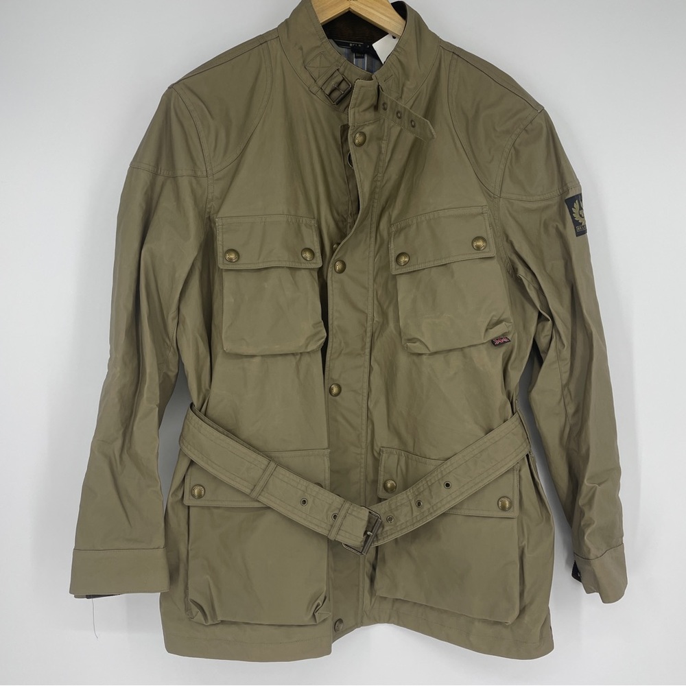 BELSTAFF TRIALMASTER WAXED JACKET IN OLIVE  New Size US46/EU56